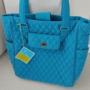 Quilted Vera Bradley Teal Tote Bag